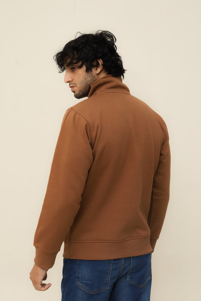 Classic Brown Half Zip