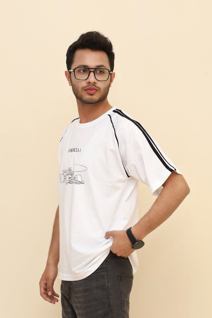Formula 1 Oversized Panel Tee - White