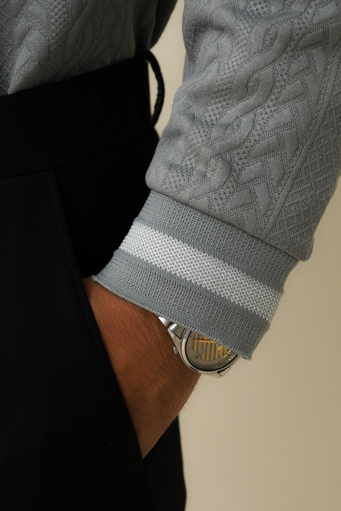 Steel Grey Cable Knit