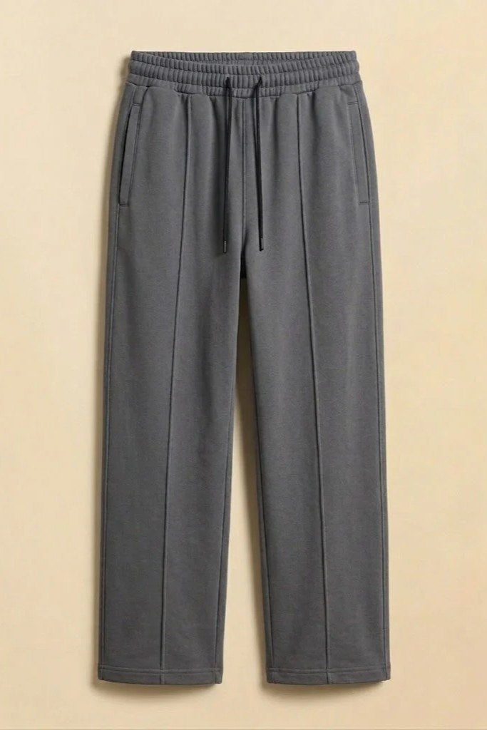 Signature Wide-Leg Trousers – Grey