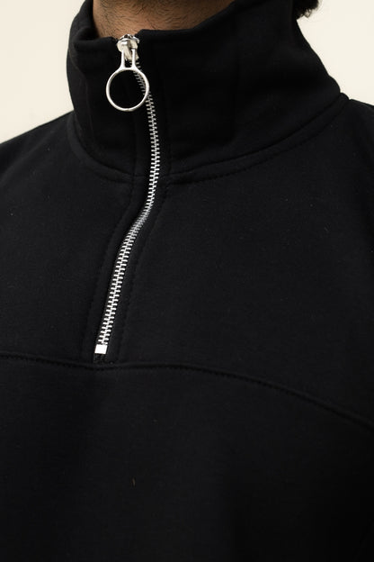 Elite Black Half Zip