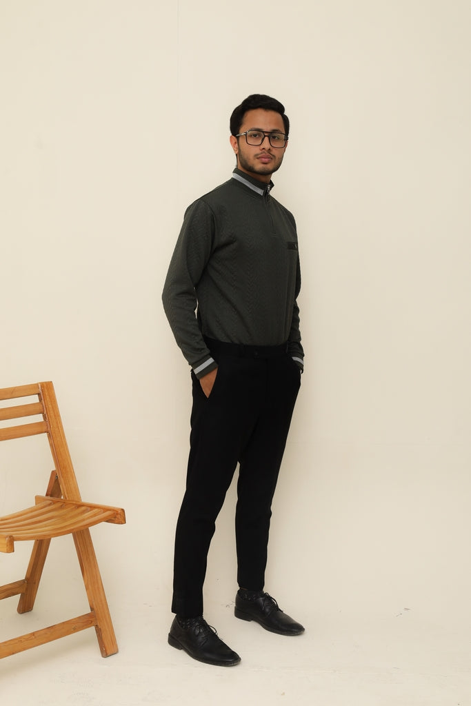 Olive Green Cable Knit