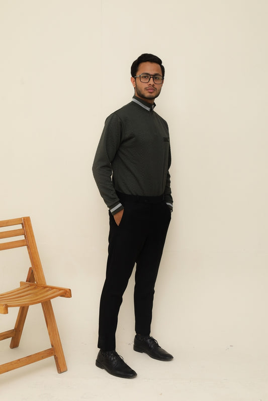 Olive Green Cable Knit