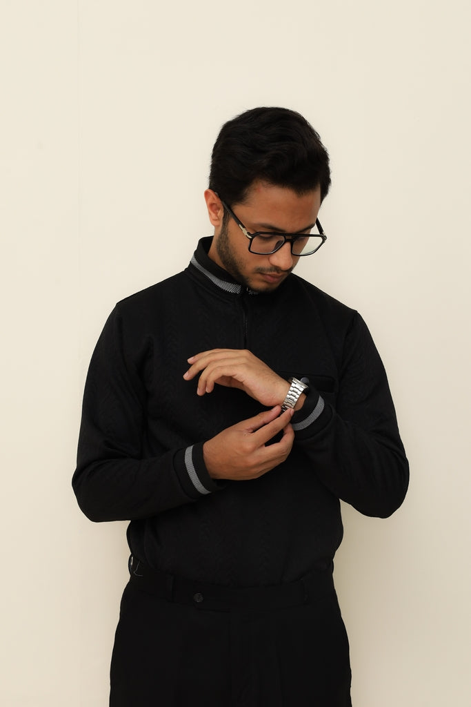 Royal Black Cable Knit