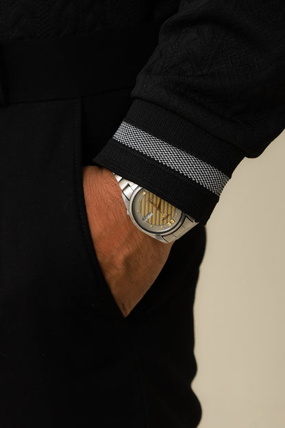 Royal Black Cable Knit