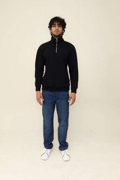 Elite Black Half Zip