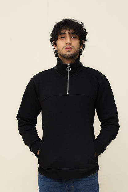 Elite Black Half Zip