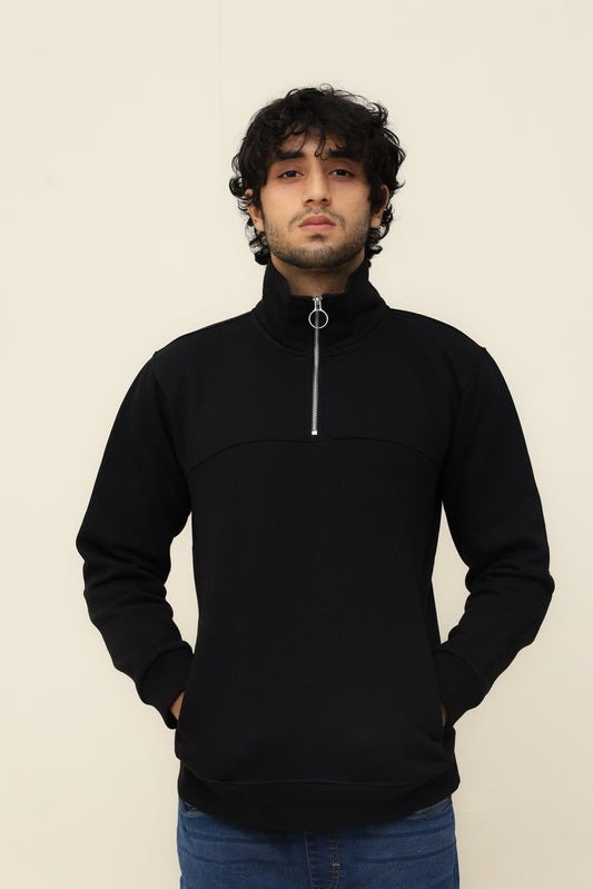 Elite Black Half Zip