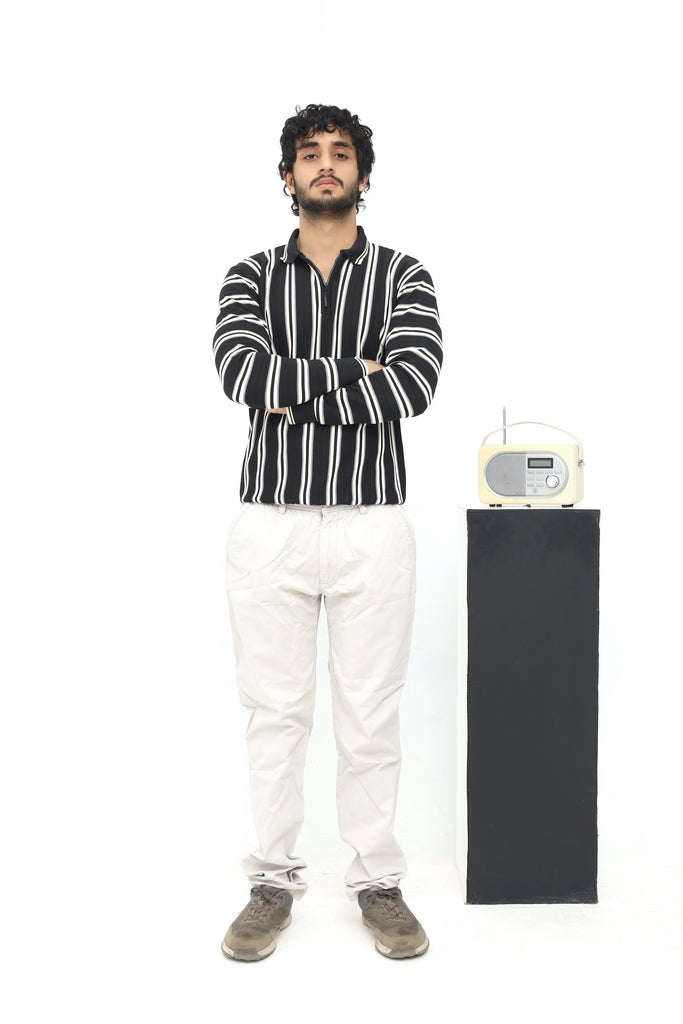 BLACK VINTAGE KNIT POLO