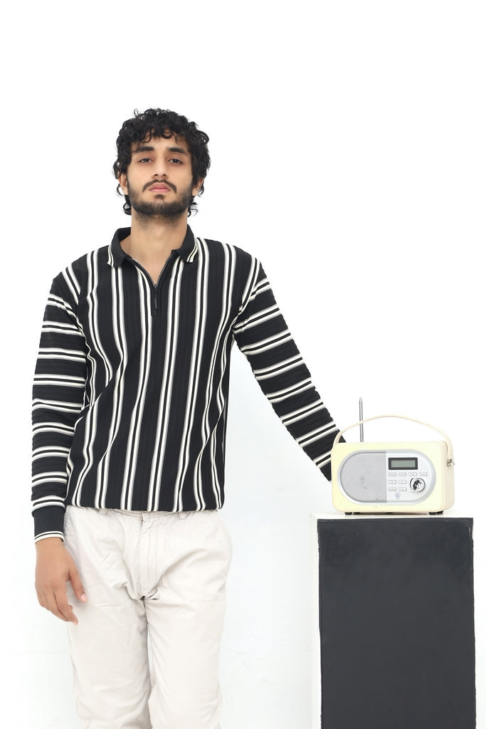 BLACK VINTAGE KNIT POLO