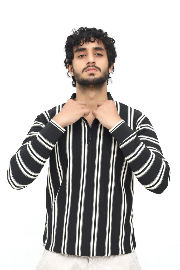 BLACK VINTAGE KNIT POLO