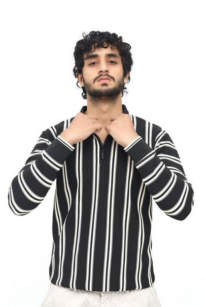 BLACK VINTAGE KNIT POLO