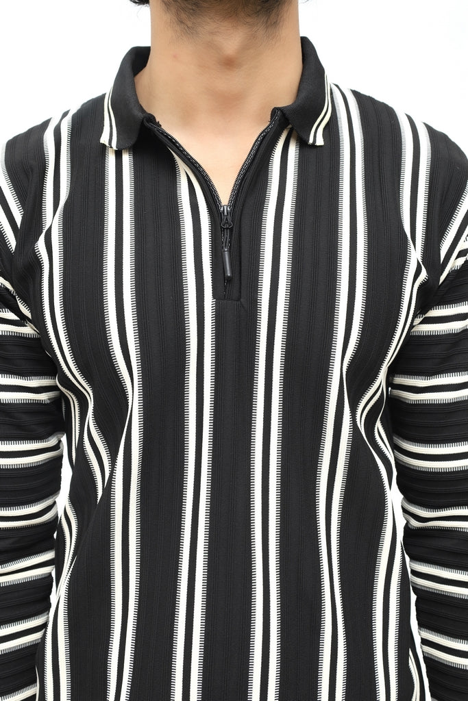 BLACK VINTAGE KNIT POLO