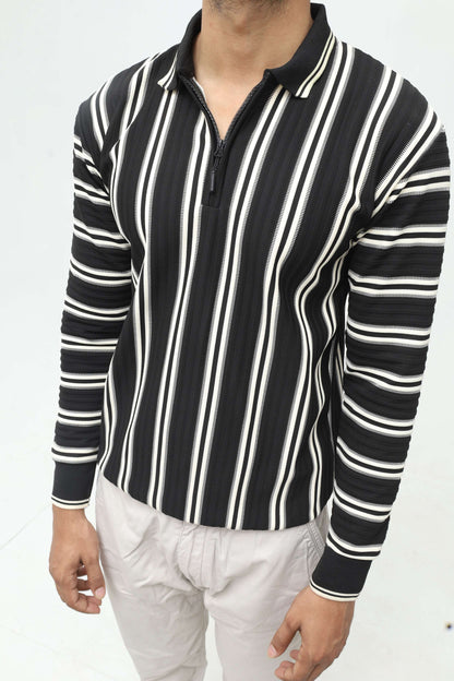 BLACK VINTAGE KNIT POLO