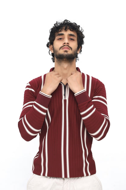 MAROON VINTAGE KNIT POLO