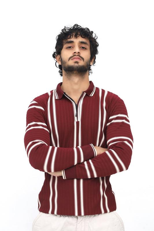 MAROON VINTAGE KNIT POLO