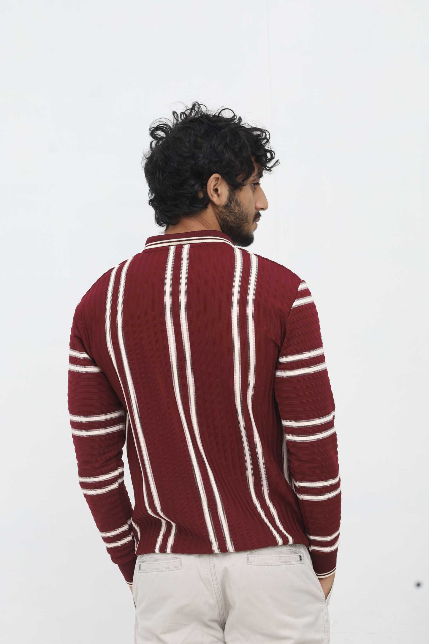 MAROON VINTAGE KNIT POLO