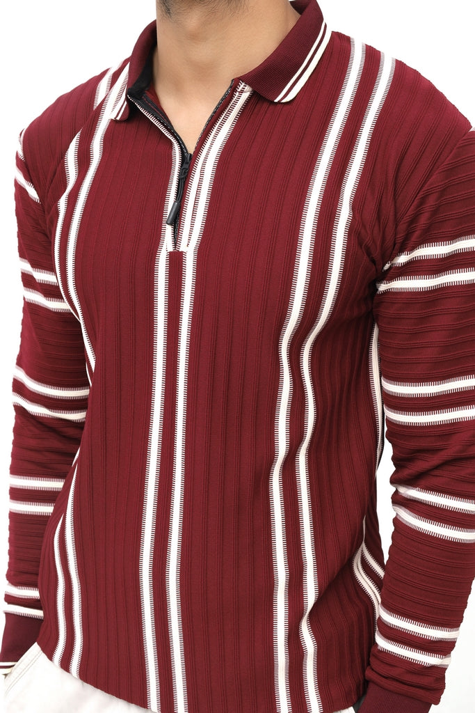 MAROON VINTAGE KNIT POLO