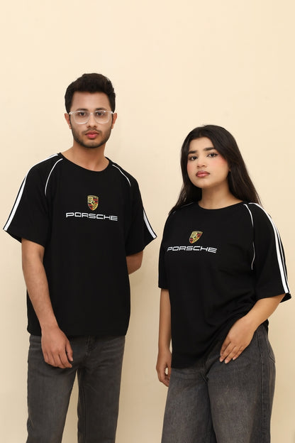 Porsche Apex Oversized Panel Tee- Black