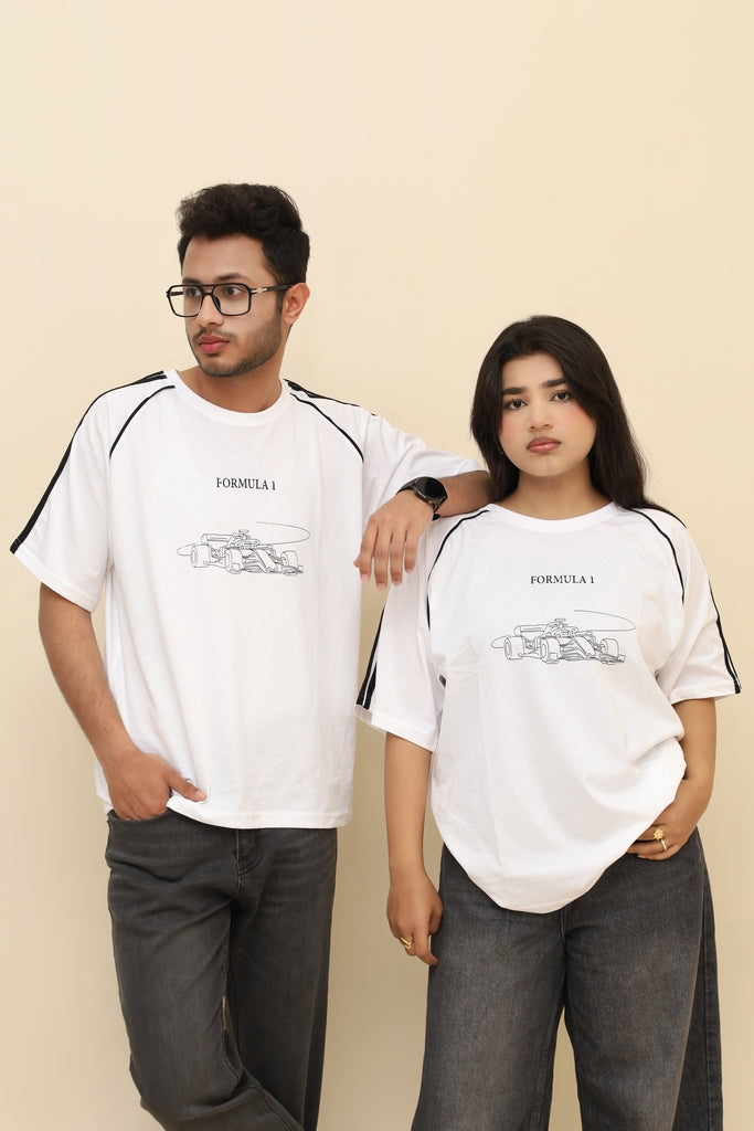 Formula 1 Oversized Panel Tee - White