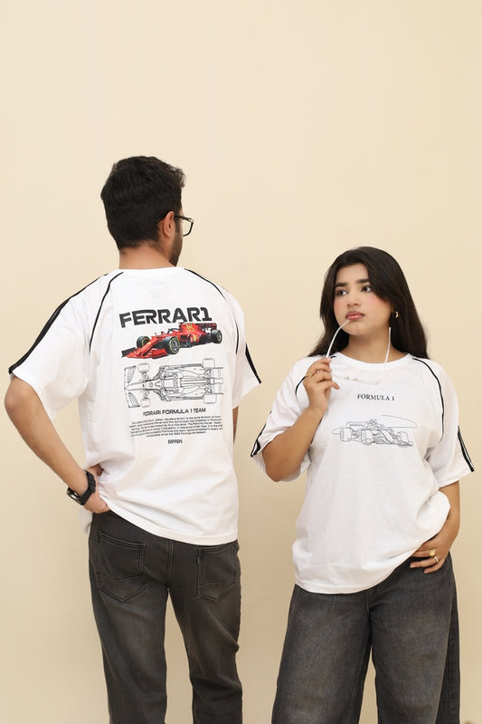 Formula 1 Oversized Panel Tee - White