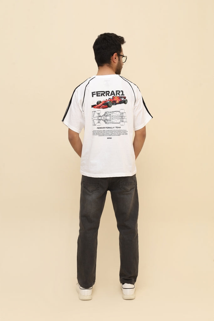 Formula 1 Oversized Panel Tee - White