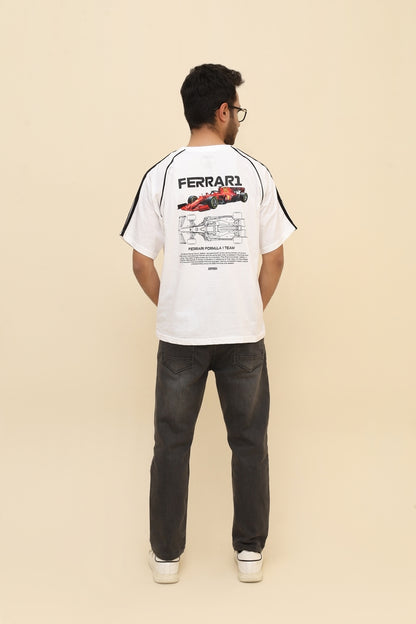 Formula 1 Oversized Panel Tee - White