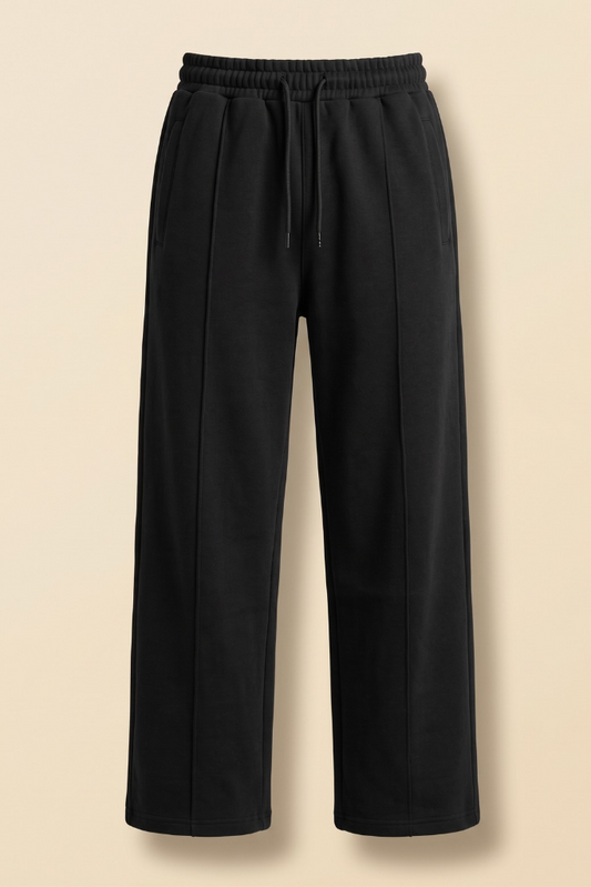 Signature Wide-Leg Trousers – Black