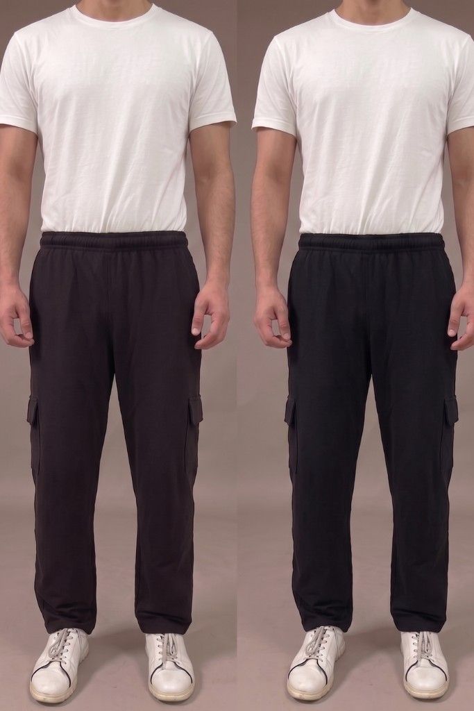Black & Brown Straight Fit Cargo Trouser Bundle