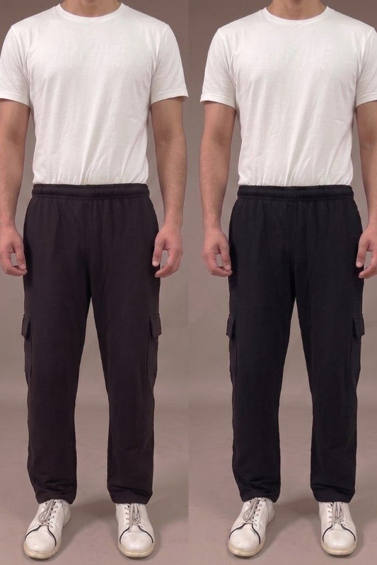 Black & Brown Straight Fit Cargo Trouser Bundle