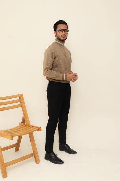 Camel Brown Cable Knit