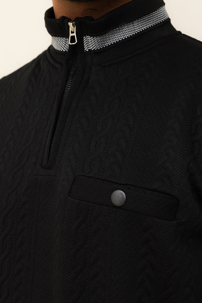 Royal Black Cable Knit